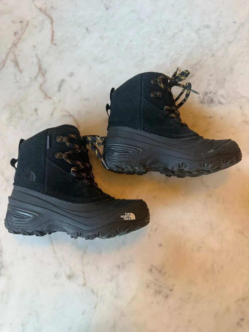 The North Face Kids Black Waterproof Lace-Up Snow Boots
